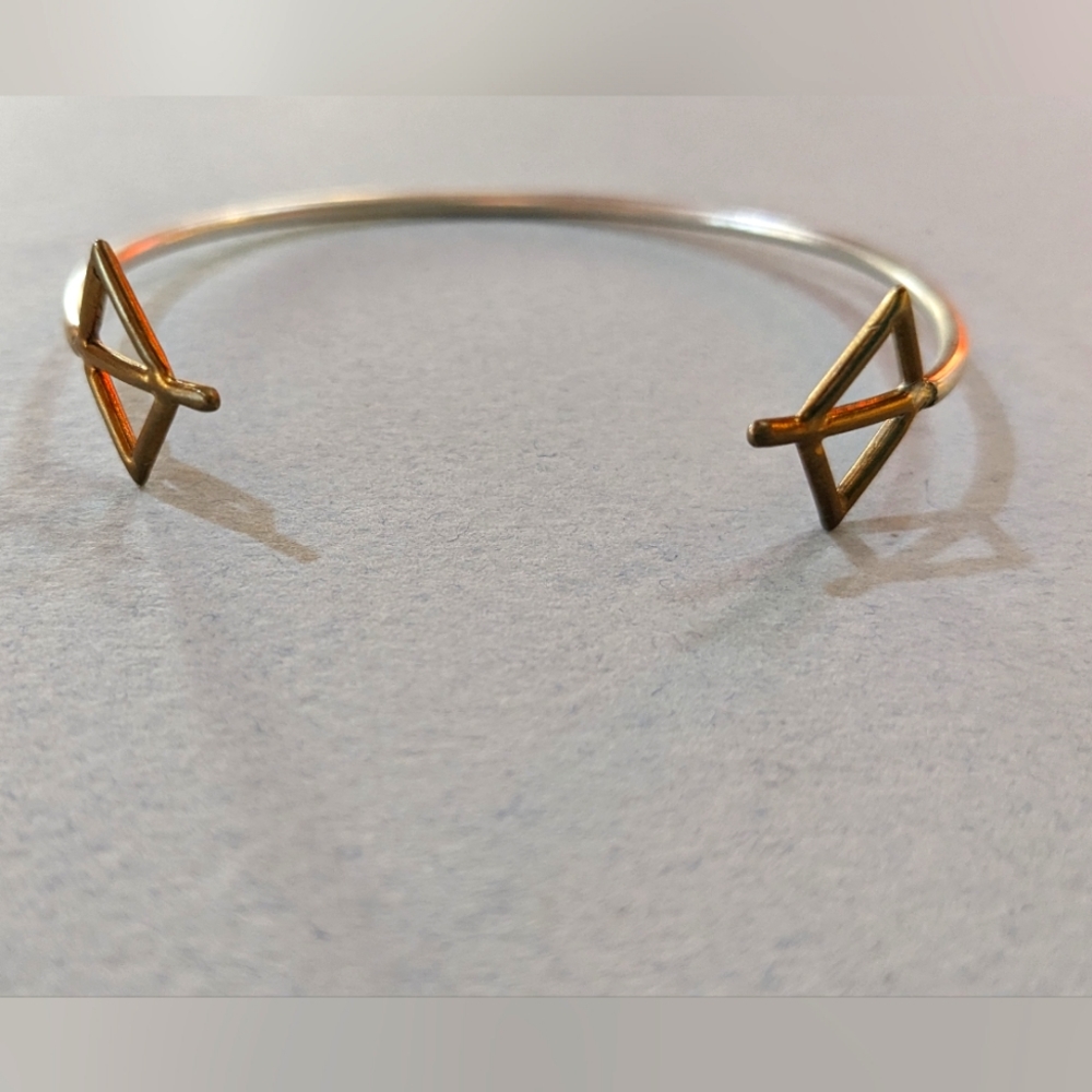 NEW Seaworthy Sterling Silver and Brass Bangle Bracelet